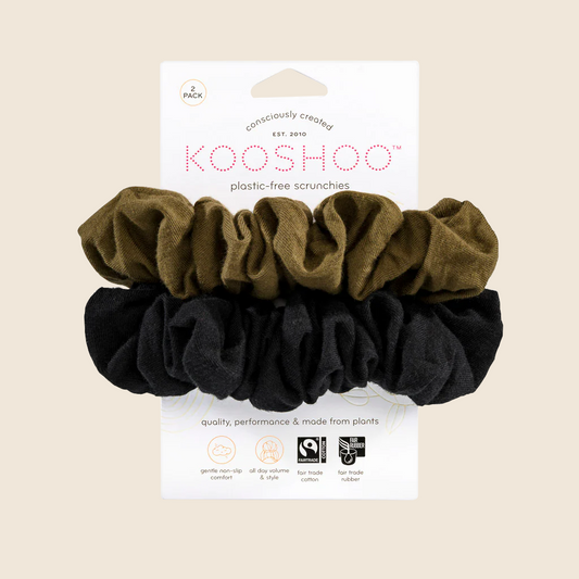 Plastic-Free Scrunchies - Black Olive