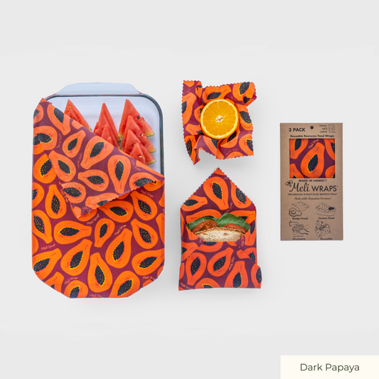 Beeswax Food Wrap (3-Pack) - Fruit Designs